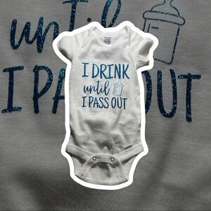 Hand Crafted infant onesie size 0-3months, funny saying onesies, customizable